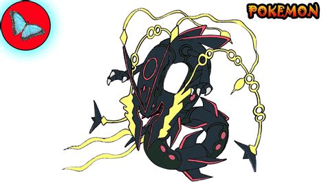 how to draw shiny rayquaza.